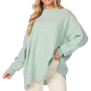 Mud Pie Light Green Crew Neck Sweater
